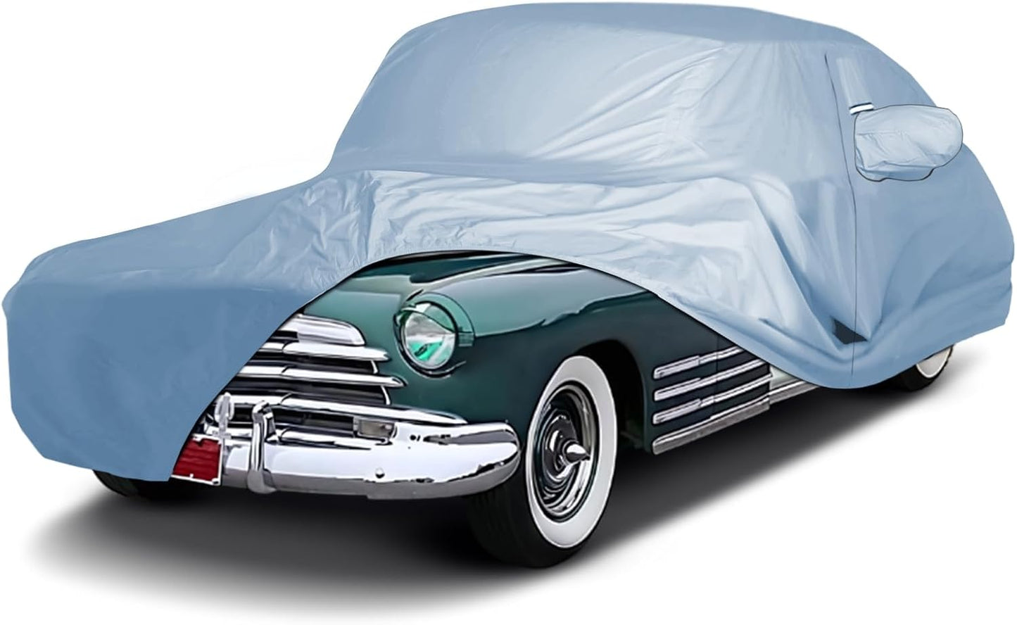 iCarCover Premium Car Cover for 1941-1948 Chevy Aerosedan Fleetline Heavy Duty Waterproof All-Weather Automobiles Custom Fit Indoor Outdoor UV Snow Protection Covers with Straps and Bag