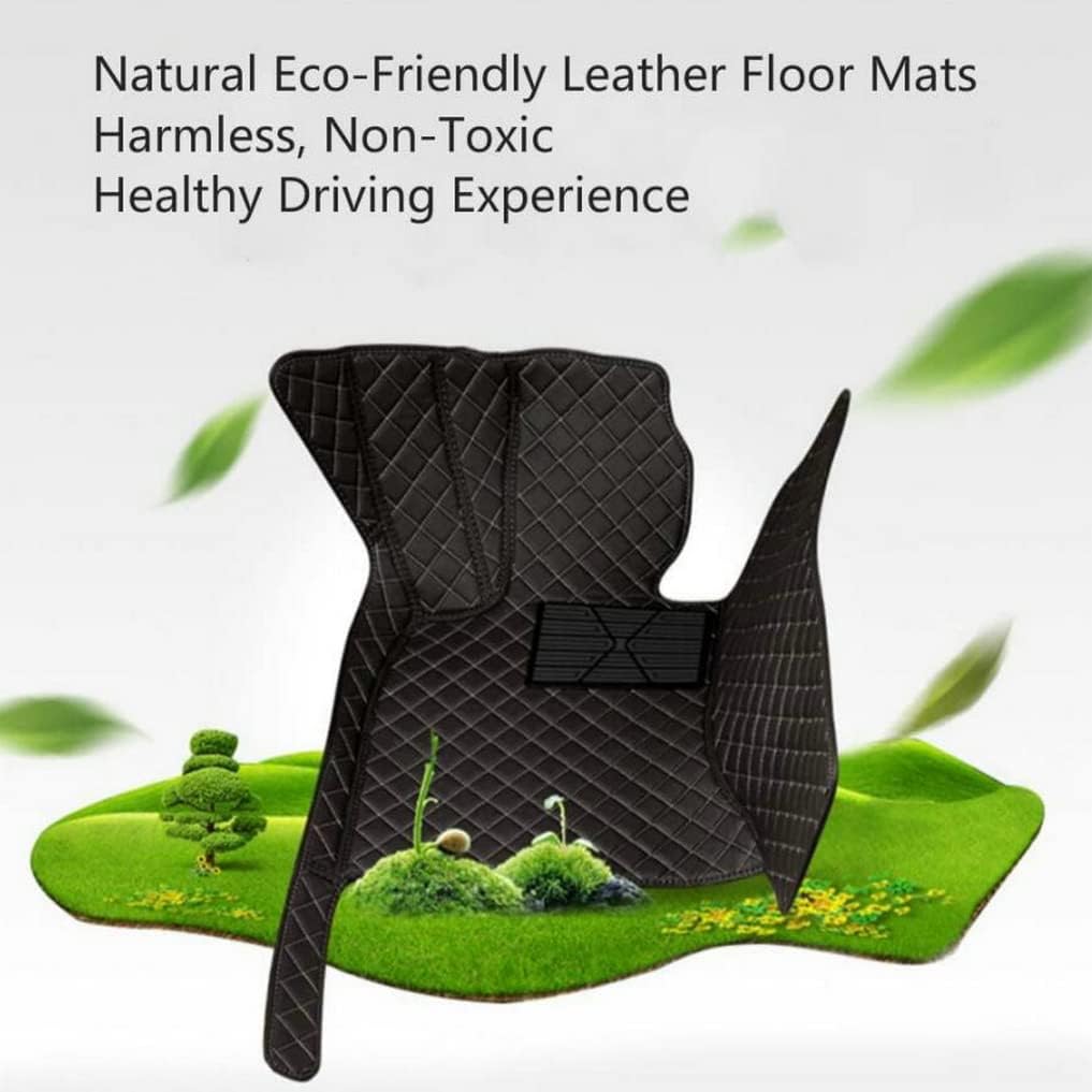 Custom All-Weather Protection Leather Car Floor Mats for Cars Sedan SUV Sports Car Waterproof Floor Mat (3D Black)