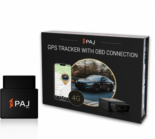 PAJ GPS OBD GPS Tracker 4G LTE, Fleet GPS Tracker, Real Time Tracking Device for Trucks & Transporters, Car Tracking with Alarm Notifications on Location, Speed Monitoring, Permanent Battery via OBD2