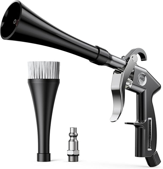 Tornado Car Cleaning Gun Interior Dryer Air Blow Gun, Automotive Tool Car Detailing Supplies High Pressure Air Gun, Car Detailing Cleaner Kit for Car Quickly Blasts Dirt and Dust Works with Air