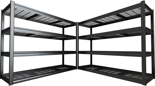 67" Wide Garage Shelving Unit, 30" D Heavy Duty Garage Storage Shelves,3500 LBS Capacity, Industrial Adjustable Shelves for Basement Warehouse, 2 Pack
