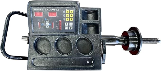 KATOOL Manual Wheel Balancer Machine KT-710G Tire Balancing Machine Tire Repair Tools for Home Garage and Shop, Red