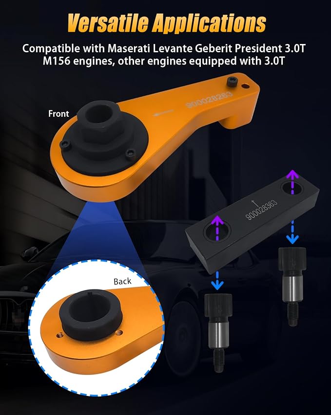 Engine Timing Tool Kit Compatible with Maserati Levante Geberit President 3.0T M156 Engines, Camshaft Timing Locking Tool Set Replaces OEM 900028263 900028363