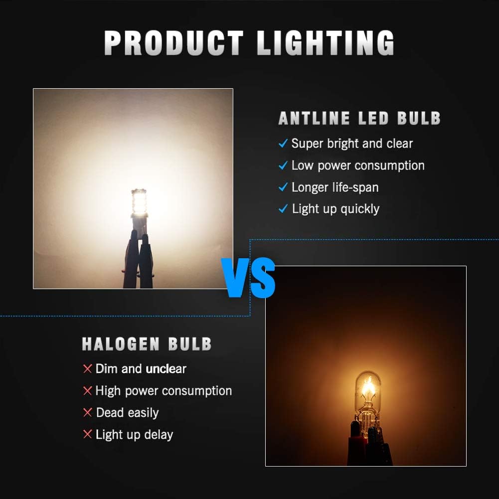 T10 921 194 168 LED Bulbs Warm White 20-Packs, Super Bright 3014 42-SMD LED Replacement 12 Volt RV Camper Trailer Boat Trunk Interior Dome Map License Lights, Backup Reverse Lights