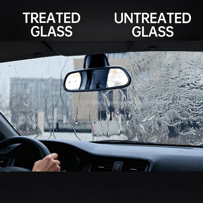 Glodway Car Glass Windshield Cleaner,Oil film Remover, Streak-Free Shine on Windows, Windshields, and Mirrors, Ammonia Free, for Auto and Home,4.58 OZ,2 Pack