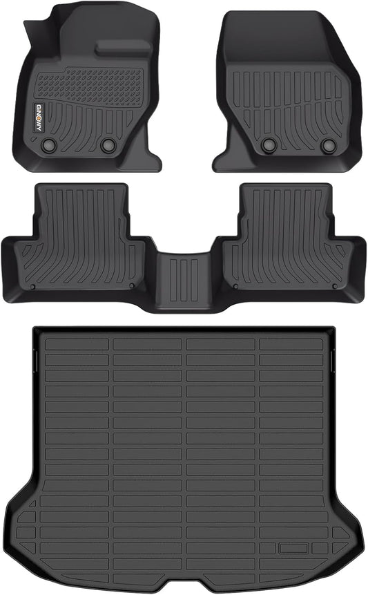 GINOWY-Floor Mats & Cargo Liner for Volvo XC60 2010-2017, All Weather Car Floor Mats Cargo Liner TPE Rubber Liners Trunk Mat for Volvo XC60 Accessories