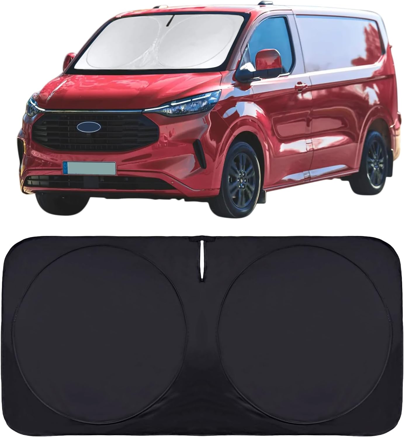 for Ford Transit 2015-2023 2024 2025 2026 Car Windshield Sunshade Sun Shield Custom Fit Transit Wagon XL Cargo,Wagon XLT,Connect Van XL,Front Window Shades Cover Sun Visor Protector Car Accessories