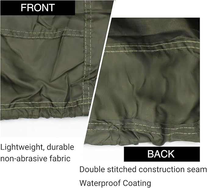 EliteShield Lightweight ATV Cover, Weatherproof Quad Cover, Water and Wind Resistant Four Wheeler Cover, Riding Lawn Mower Cover, Olive Drab Color fits 65" Long