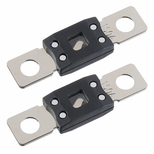 150A MEGA High Current Fuse - 150 Amp Bolt-on Fuse for Cars, Trucks, Construction Vehicles, Buses, Caravans (2 Pcs)