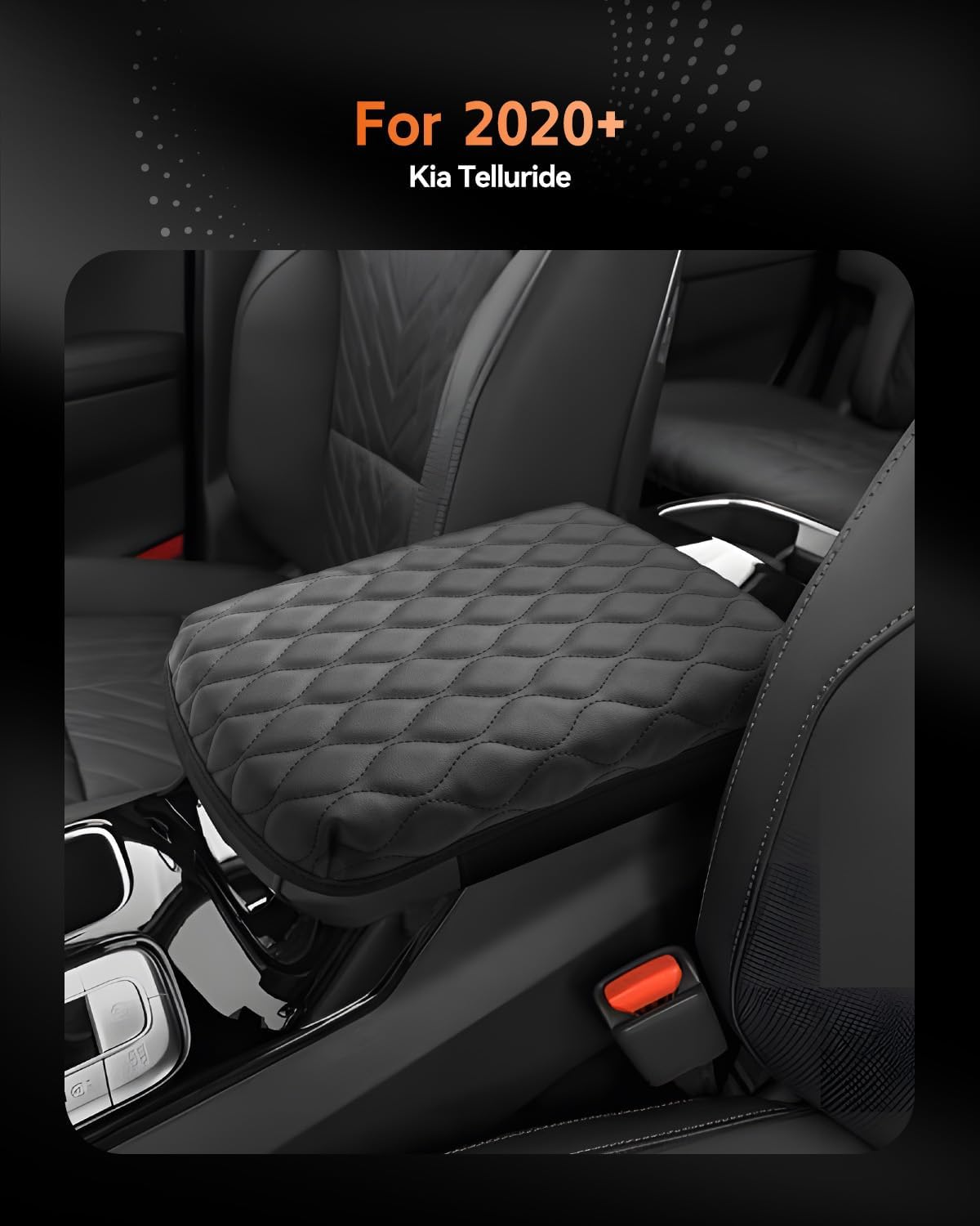 CDEFG for Kia Telluride 2020-2025 Center Console Cover Armrest Box Cover for 2021 2022 2023 2024 2025 Telluride (LX, S, EX, SX, SX Prestige) Accessories Console Arm Rest Protector