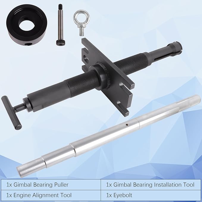 Mercruiser Alignment Tool & Gimbal Bearing Puller Set - Engine Alignment for Alpha, Alpha 1, MR, Bravo, OMC, and Volvo
