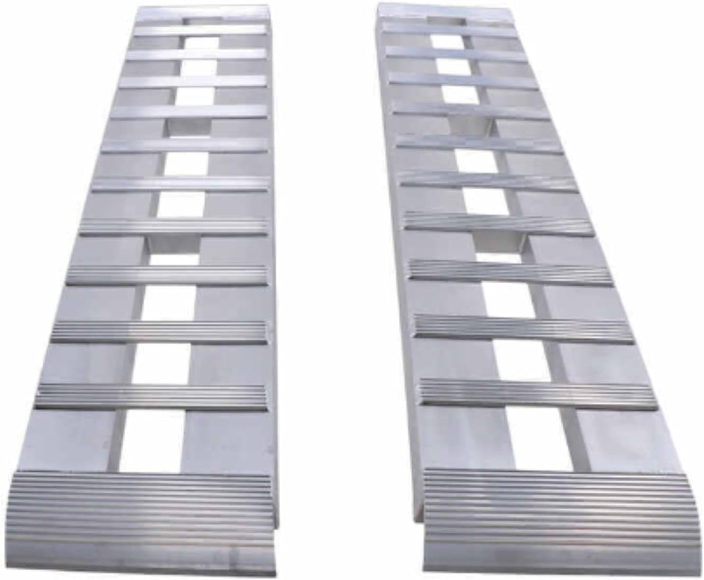 GEN-Y Hitch Heavy Duty Aluminum Loading Ramps - Set of 2, 7 Foot Long x 14 Inches Wide, 6000 lbs Capacity, Hybrid Hook and Plate Ends, Serrated Cross Rungs for Maximum Traction