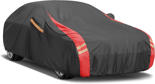 Car Cover Waterproof All Weather for Automobiles (1 Sedan Car Cover, A5 Fit Sedan Length Up 194-206 inch)