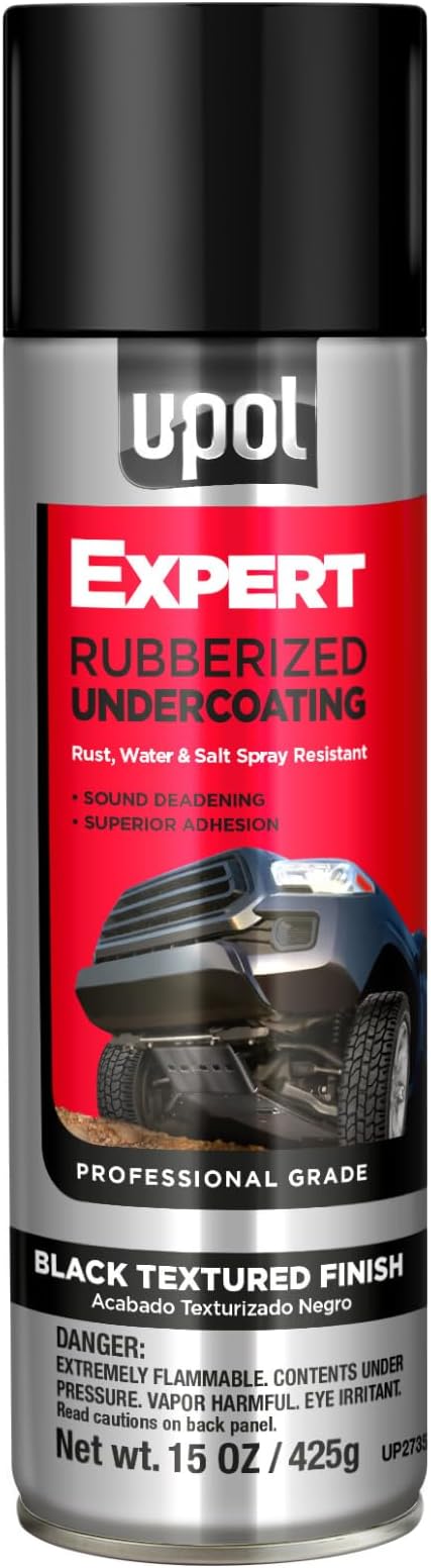 U-POL Expert Professional Rubberized Undercoating, Professional Grade Rust, Water & Salt Spray Resistant, Black, 15 oz