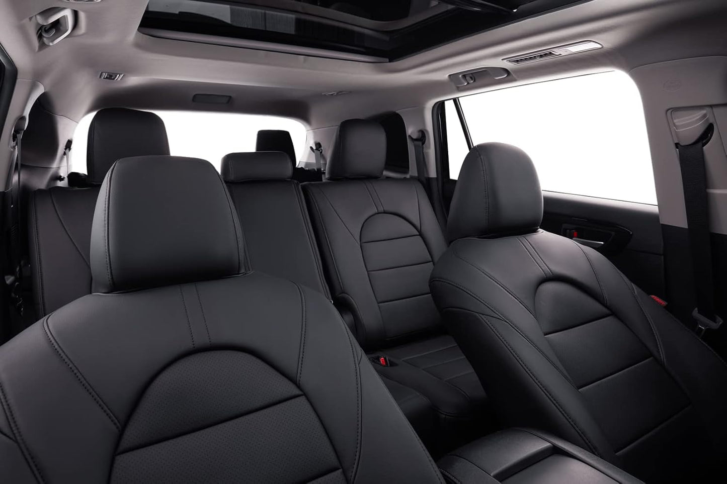 coverdream Custom Seat Covers Compatible with Select Toyota Camry SE,SE Sport,XSE 2012 2013 2014 2015 2016 2017 Models - Leatherette (Black,Full Set)