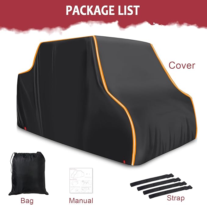 StarknightMT UTV Cover 4 Seater, Waterproof Cover Compatible with Polaris Ranger Crew 1000 900 570 800 General RZR Talon Teryx 4-Door with Reflective Strips Heavy-Duty 420D UTV Full Weather Cover