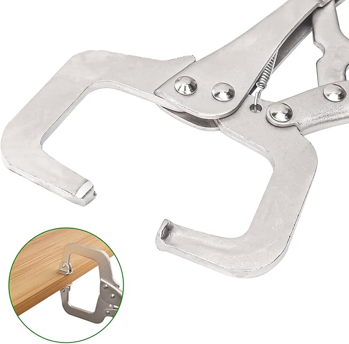 6 Pack 6 Inch Locking C Clamp, C-Clamp Pliers, Heavy Duty Vice Grips for Home Improvement, Welding & Workshop
