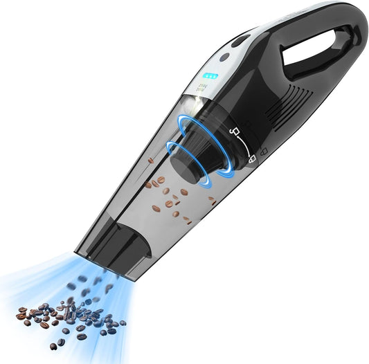 Car Vacuum Portable Cordless, 10000Pa Vacuum Cleaner, 120W Brushless Motor Handheld Vacuum Cordless, LED Light, Multi-Nozzles for Car, Home, Office, Pet