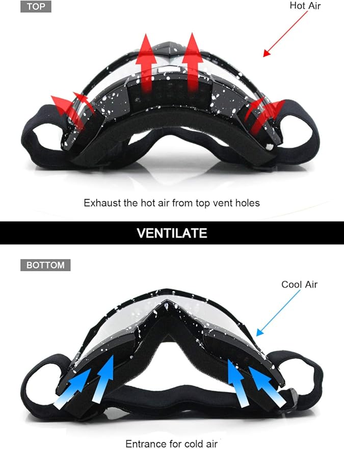 SPOSUNE Dirt Bike ATV Goggles UV400 Motorcycle Goggles for Men Women Youth Motocross Riding Goggles Windproof Dustproof