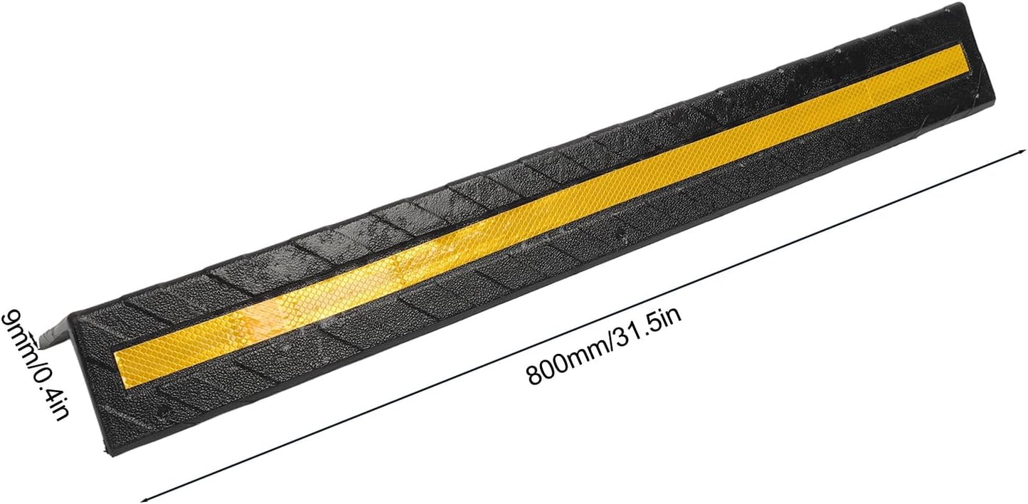 Garage Wall Protector Rubber Wall Corner Guard for Parking Garages, 80cm Long Wall Corner Protector (Black)