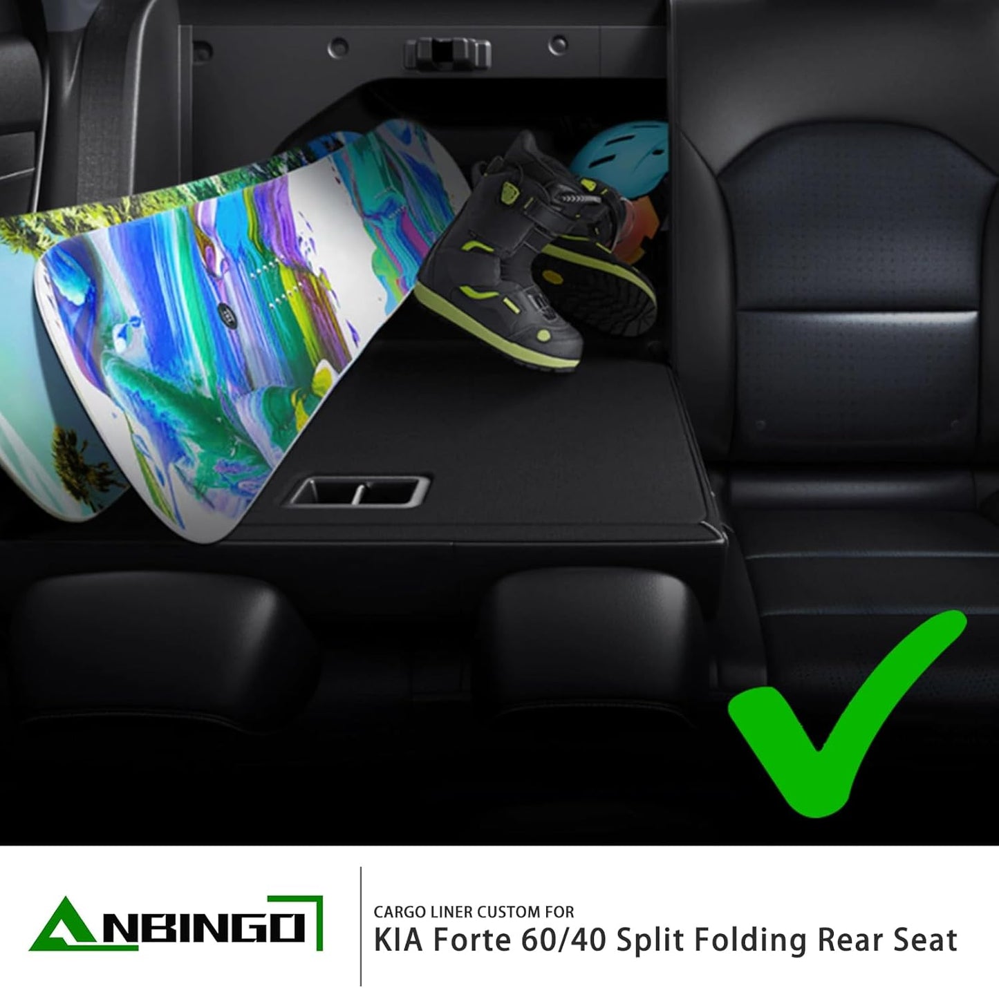 ANBINGO® Floor Mats & Cargo Liner for Kia Forte 2019-2024丨Custom for Forte S | EX | FE | LX | LXS | GT | GT-Line, 3D All Weather Car Floor Liners for Forte, Full Set
