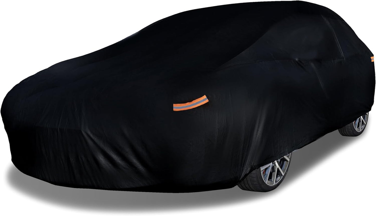 EzyShade 10-Layer Waterproof Sports Car Cover. See Vehicle Size-Chart for Accurate Fit. All Weather Full Outdoor Covers. Corvette Mustang Trans Am. Sun Snow Rain. Black, Size C4 (See SizeChart)