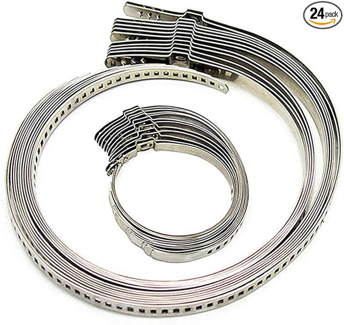 Stainless Steel Universal Adjustable AXLE CV Joint Boot Crimp Clamp Kit, CV Boot Clamp 30PCS(15pcs Small+ 15pcs Large)