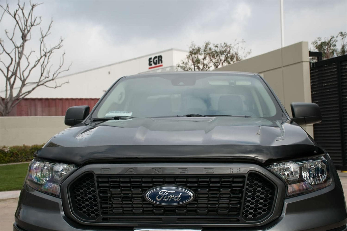 EGR 303551 SuperGuard Smoked Acrylic Hood Shield Compatible With Select 2019-2023 Ford Ranger Trucks - Durable, Easy Installation