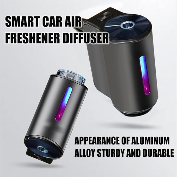 2025 New Smart Car Air Freshener, Three Levels Adjustable Smart Car Air Freshener Diffuser, Aromatizante para Carro (1pc Oil + Diffuser)