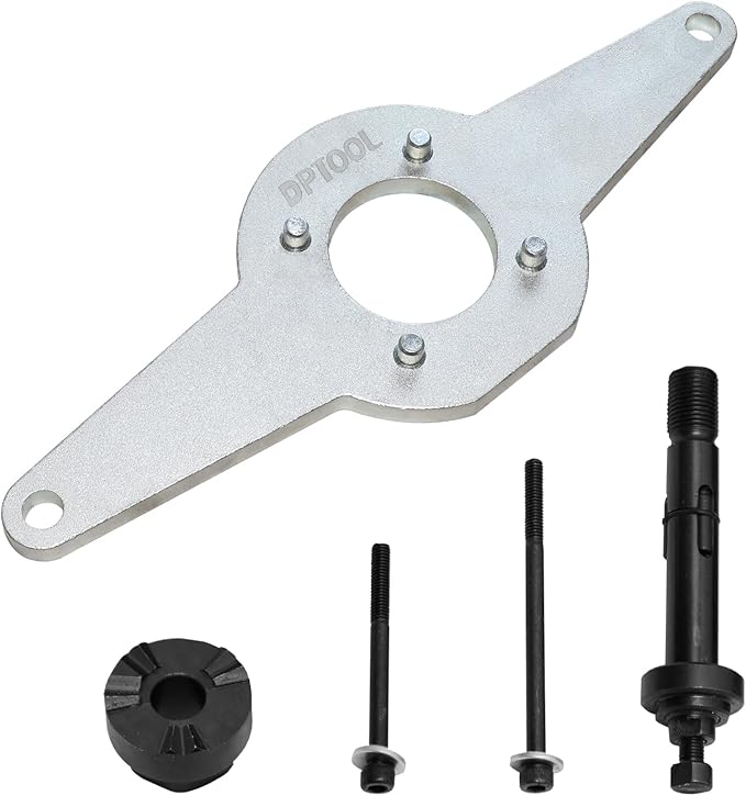 DPTOOL Vibration Damper Holding Tool Crankshaft Pulley Removal Shock Absorber Compatible with Audi Skoda VW 1.8 2.0 4V TFSi EA888 Vibration Damper Assembly 4 Cylinder Replace T10531