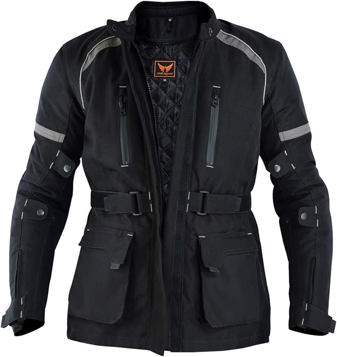 A&H Apparel All Season Mens Motorcycle Touring Jacket with CE Approved Armor Mens