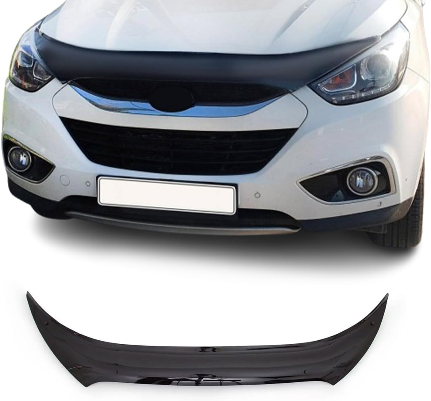 OMAC Front Bug Shield Hood Deflector Guard fits Hyundai Tucson 2010-2015 Smoke Black