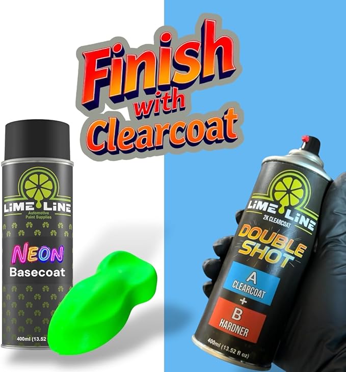 LiME LiNE Premium Automotive Basecoat Aerosol Spray Paint - Fast Drying- Custom Paint, Must Be Clearcoated! (Neon Hot Pink)