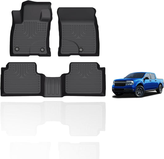 Wayhigh-All Weather Floor Mats Fit for Ford Maverick 2022-2024 2025 (Not for Hybrid), Custom Fit TPE Heavy Duty Car Mats Maverick Accessories