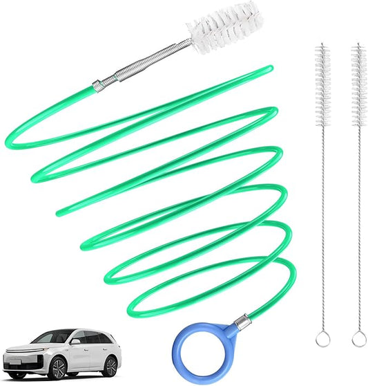 SHINWOO Auto Sunroof Drain Cleaning Tool, 120 Inches Flexible Long Pipe Cleaner Brush, Tube Cleaning Brush for Slim Drain Dredge Tool for Car Sunroof, Windshield Wiper, Fridge, Sewer Drain Holes