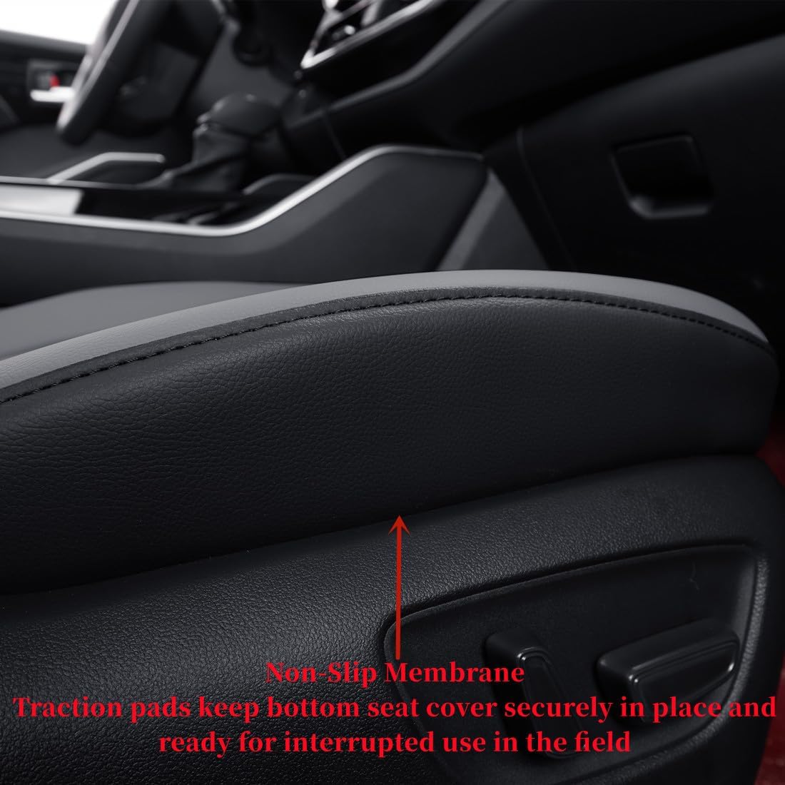 coverdream Camry Seat Covers Custom Fit for 2018-2024 Toyota Camry L LE SE SE Nightshade,Full Coverage Waterproof Leatherette Car Seat Protector (Full Set,Black/Gray)