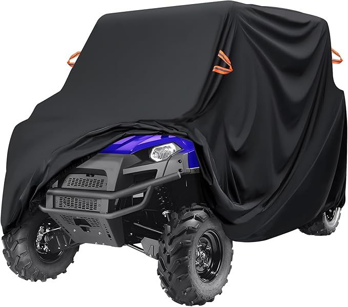 MDPROMCP UTV Cover 4-6 Seater, Windproof Full Cover Compatible with Polaris RZR General UFORCE Talon Mule Teryx 4-Door Durable 420D SXS Side by Side Covers Accessories Parts