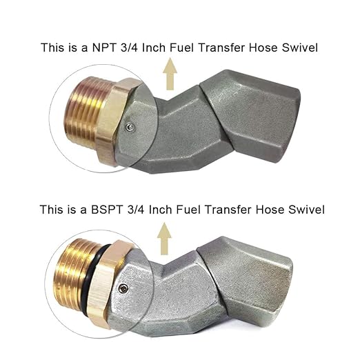 3/4 Inch NPT Fuel Hose Swivel 360 Rotating Connector for Fuel Nozzle Multi Plane Fuel Plane Swivel