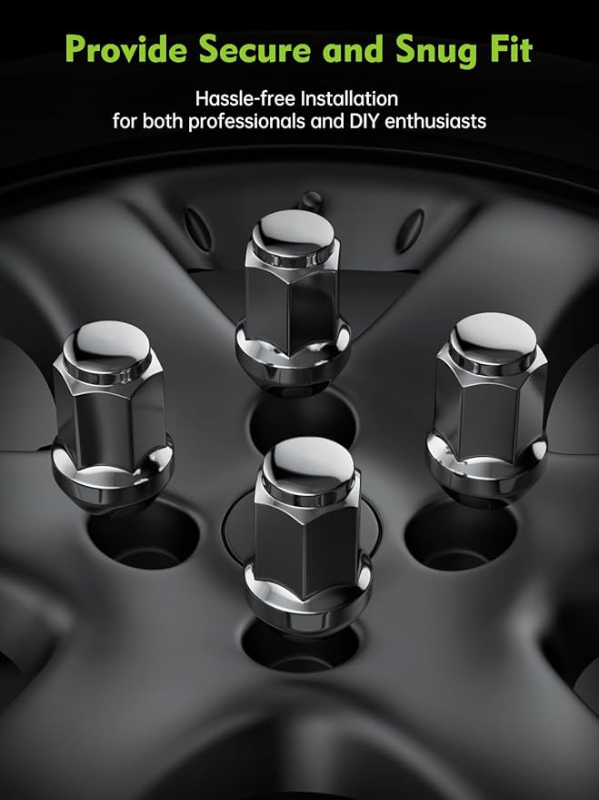 M12x1.5 16PCS ATV Lug Nuts - Replacement for Polaris Ranger XP 900/1000, General 1000, RZR S 900, XP 1000, Pioneer 500, 700, 1000 Aftermarket Wheel Lug Nuts Chrome Closed End