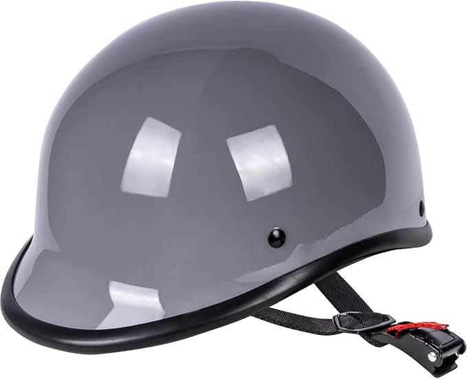 Motorcycle Helmet Half Shell Hawk Style Helmets Compact Lightweight Open Face for Motorcycle Street Bike Cruiser Moped - DOT Approved (Gray,XXL)