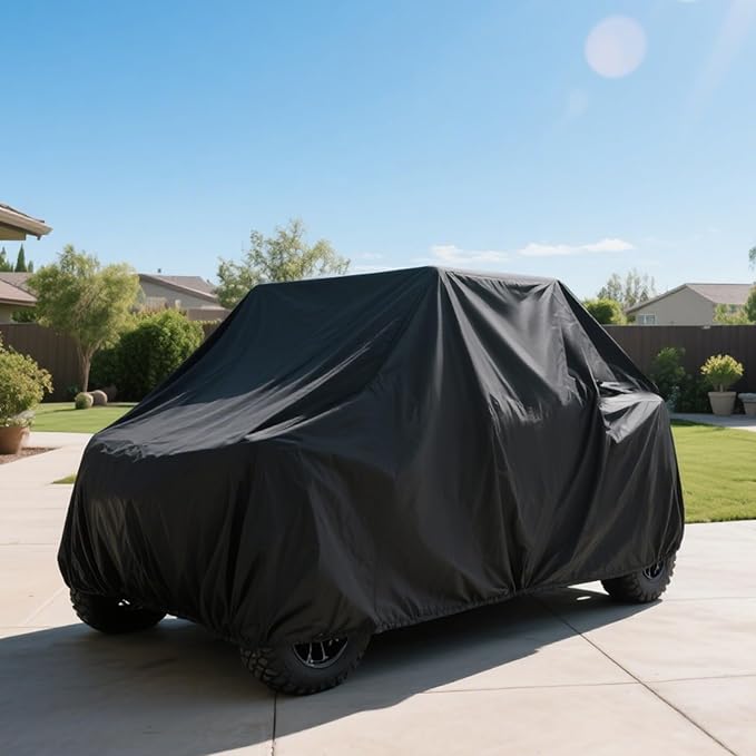 XYZCTEM UTV Cover Lightweight Waterproof Outdoor 4-6 Seater, Compatible with Polaris Ranger and RZR Accessories, Fit for 158" x 62" x 75" Can-am Commander and SXS Cover Protects UTV from Dust Rain