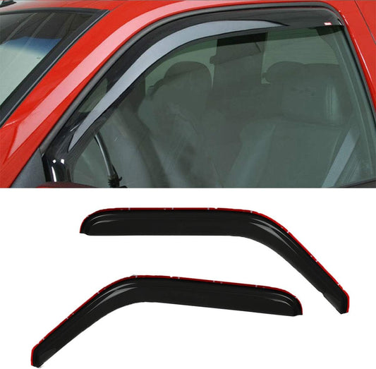 2pcs Compatible With 93-11 Ranger In Channel Style Sun Rain Guard Durable Side Window Wind Deflectors Dark Smoke Vent Window Visors