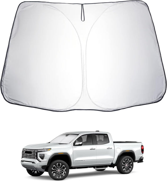 LUWU for 2023 2024 2025 Chevy Colorado & GMC Canyon Windshield Sun Shade Windshield Sunshades 2025 Chevy Colorado Accessories GMC Canyon Accessories Sunshade Cover Block UV Ray Front Window Sunshade