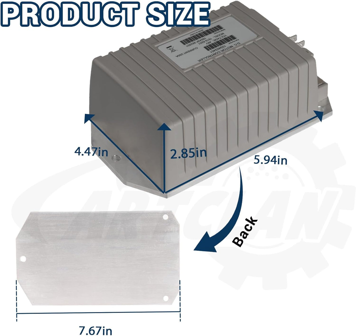 48V 250A Club Car DC Motor Controller, Golf Cart DC Motor Controller Speed Controller Suitable for Club Car Precedent/DS Golf Carts