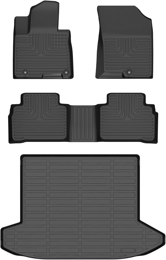 AIPOIL® Floor Mats & Cargo Liner Set for 2022-2026 Hyundai Tucson (Not for Tucson Hybrid Models) All Weather Protection TPE Anti-Slip Car Full Set Custom Car Mats Accessories - Black