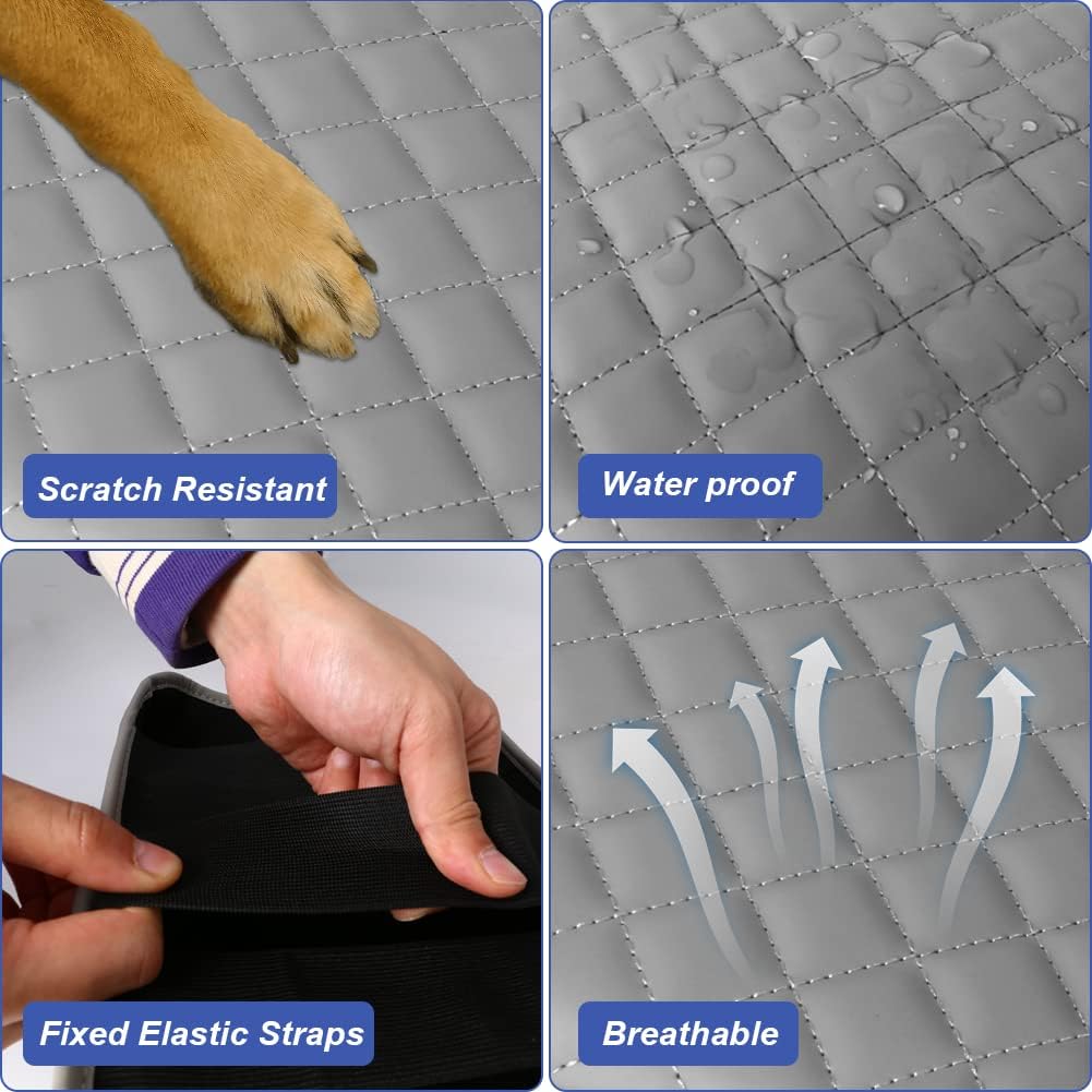 sportuli Center Console Cover Anti-Scratch Leather Armrest Cushion Compatible with 2020 2021 2022 2023 2024 Kia Telluride accessories (Gray)