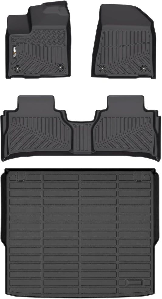 AIPOIL® Floor Mats & Cargo Liner Set for 2025 2026 Nissan Murano All Weather Protection TPE Anti-Slip Automotive Full Set Custom Car Mats Accessories - Black