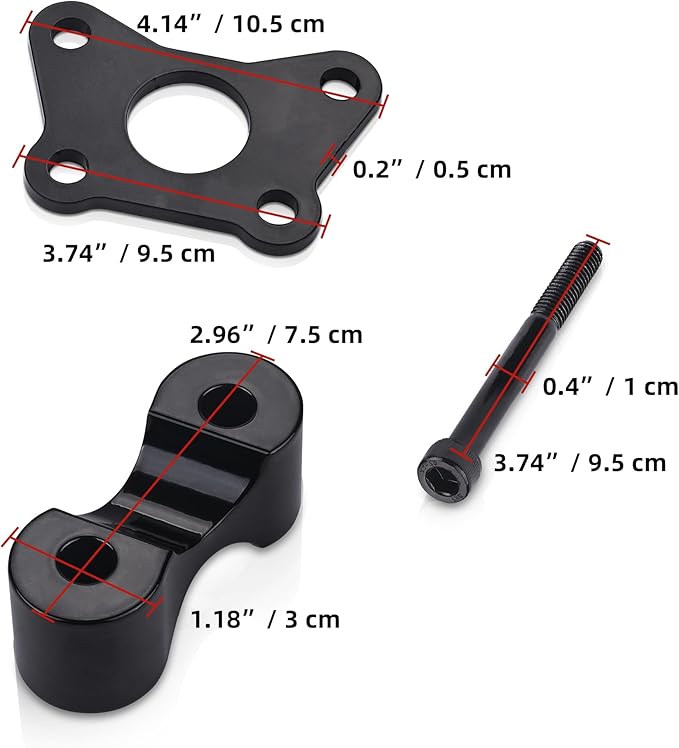 Handlebar Riser for Can Am Spyder, Aluminum Handle Bar Riser Extension Kit For Can-Am Spyder RT RTs 2020-Newer, Compatible with Spyder F3 F3s Adjust 1 1/8" Backward 1 3/8" Upward