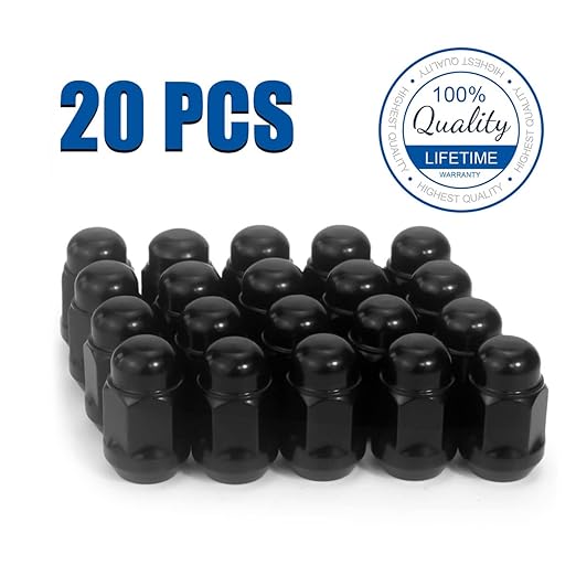 GAsupply M12x1.25 Lug Nuts, Closed End Bulge Acorn Chrome Lug Nuts Cone Seat 1.38" 35mm Tall 3/4" 19mm Hex, 20 Pack