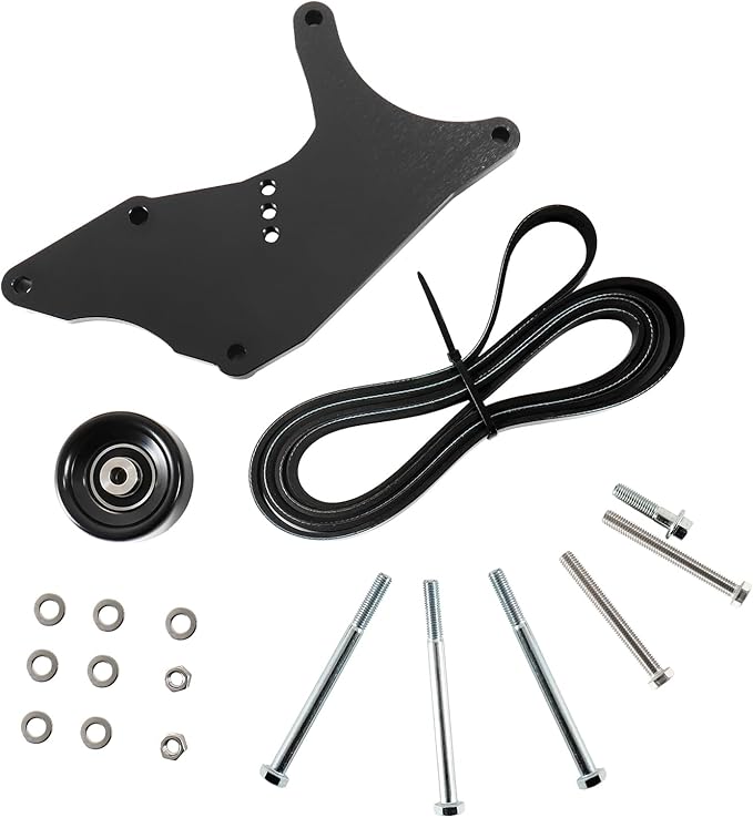 LS Truck SUV Dual Alternator Bracket Kit for GM 4.8L 5.3L 6.0L 6.2L Vortec V8 Engine 1999-2013,for Chevy Tahoe Suburban Silverado, GMC Yukon, for Cadillac Escalade, Hummer H2 (Black)